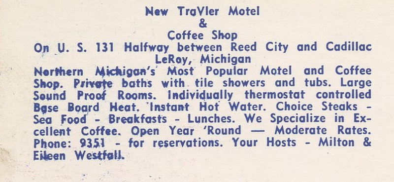 Travler Motel - Restaurant - Vintage Postcard